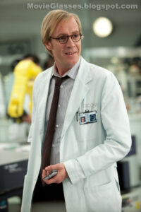 Rhys Ifans as Dr. Curt Connors wearing Oliver Peoples Glasses in The Amazing Spider-Man