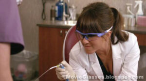 Sexy Jennifer Aniston squirts Charlie Day in Horrible Bosses wearing Custom Oakley Radar Glasses
