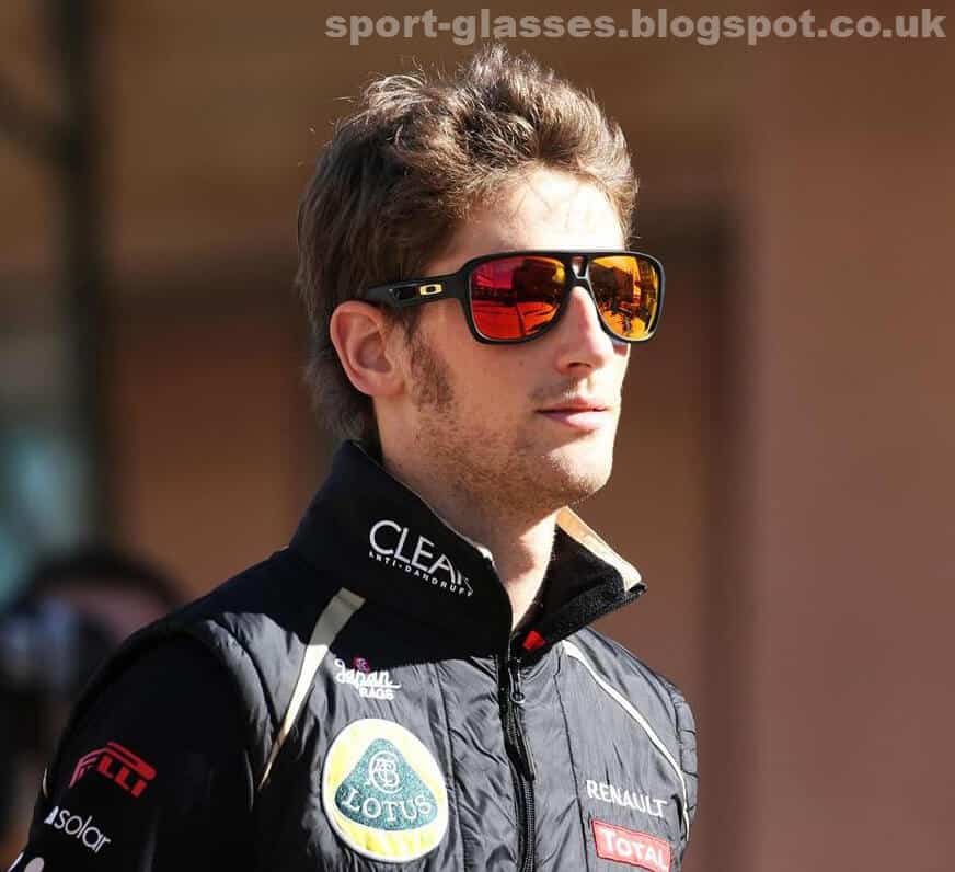 Romain Grosjean wearing Oakley Dispatch II Sunglasses - 2012