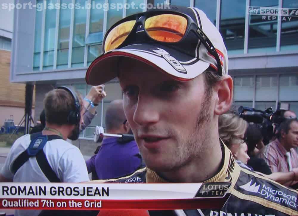 Romain Grosjean wearing Oakley Dispatch II Sunglasses at Korean GP 2012 - Sunglasses Wiki
