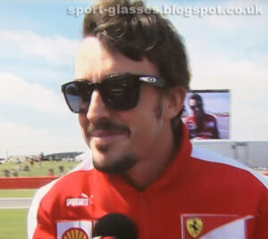 Evil Fernando Alonso with goatee beard - Still Liking Oakley Garage Rock Sunglasses at Silverstone 2013