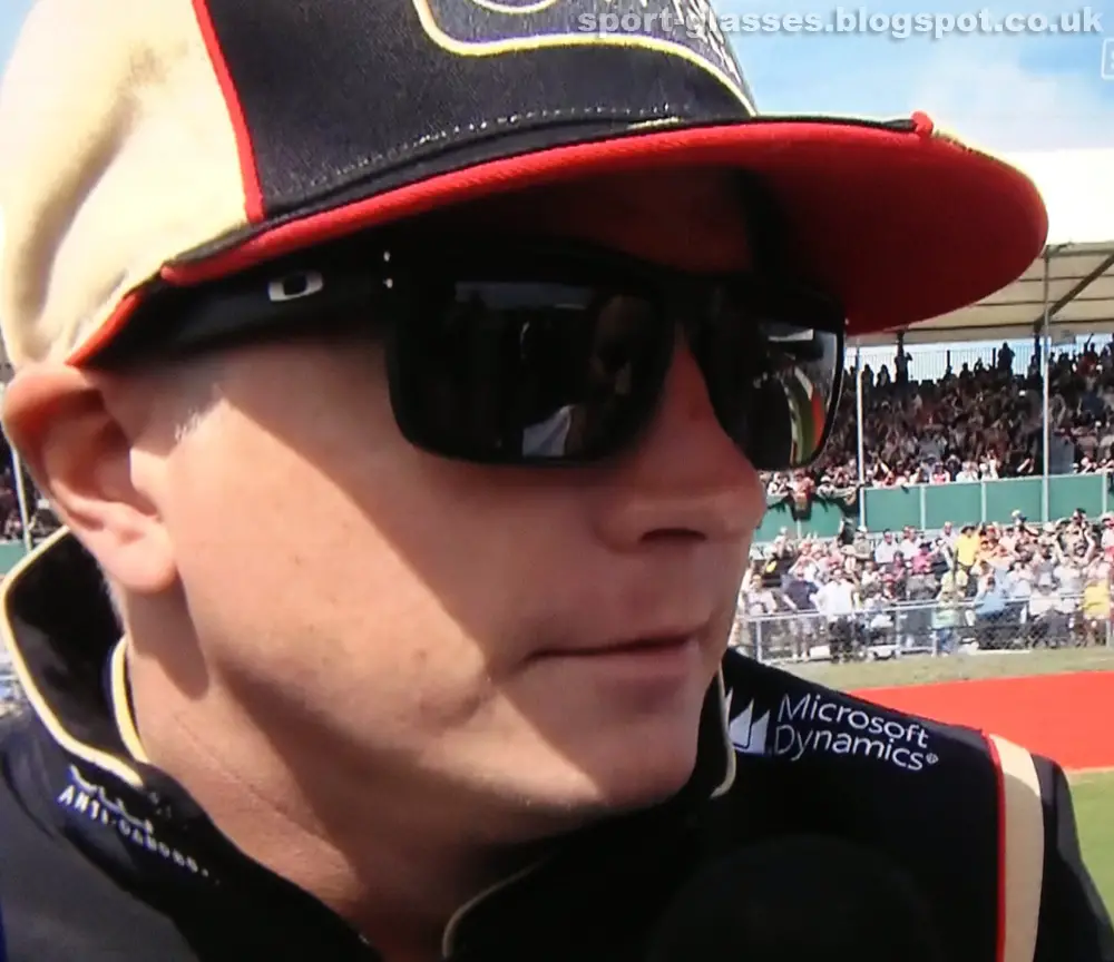 Kimi Raikkonen Wearing Oakley Holbrook Sunglasses at the British GP 2013