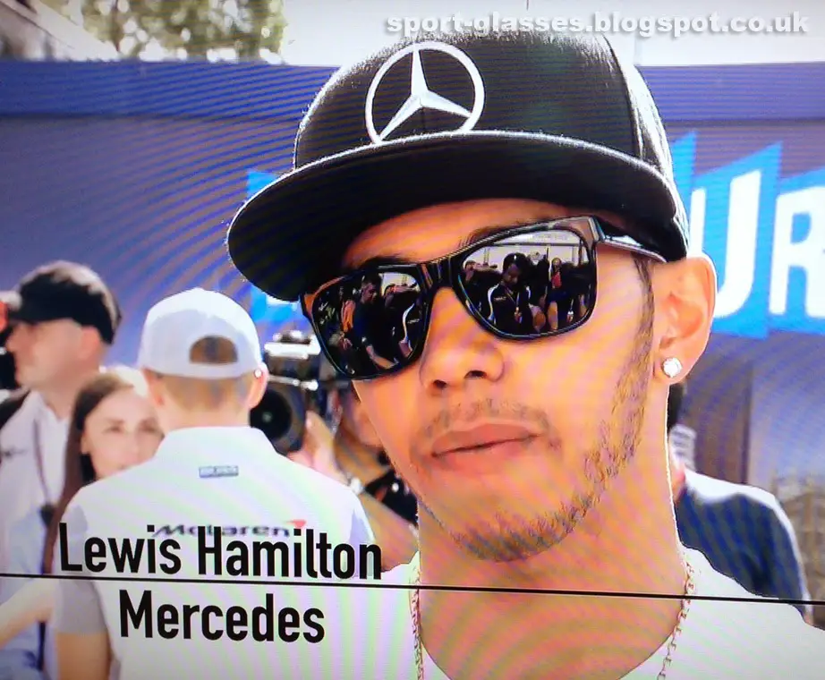 Lewis Hamilton wearing Emporio Armani Sunglasses at the 2014 Australian GP