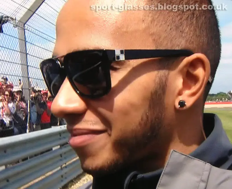 Lewis Hamilton wearing Louis Vuitton Suspicion Sunglasses at the 2013 British GP