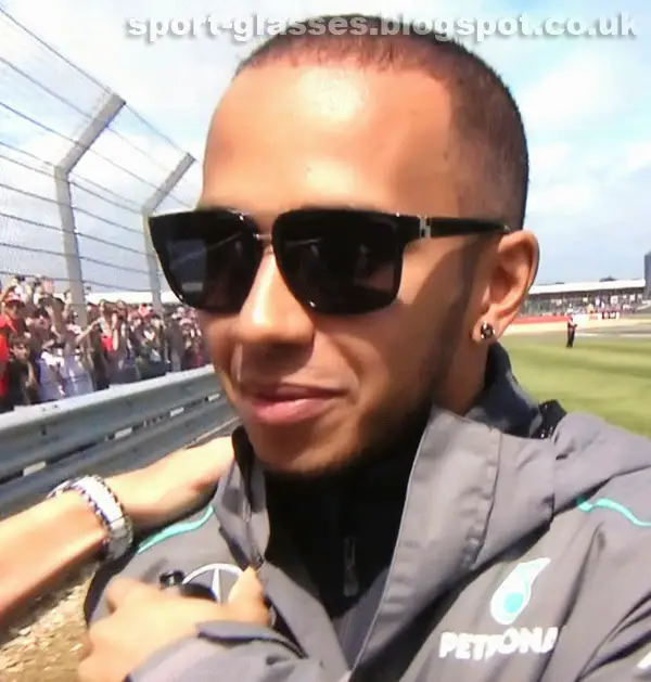 Lewis Hamilton wearing Louis Vuitton Suspicion Sunglasses at the 2013 British GP