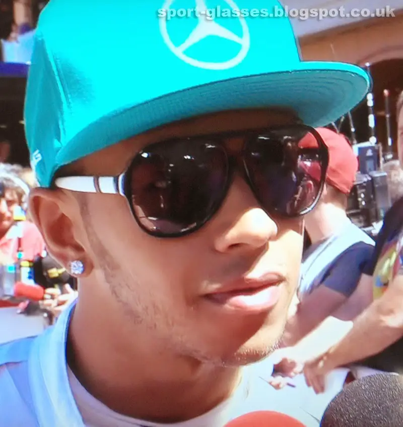 Lewis Hamilton wearing Gucci Sunglasses in 2014