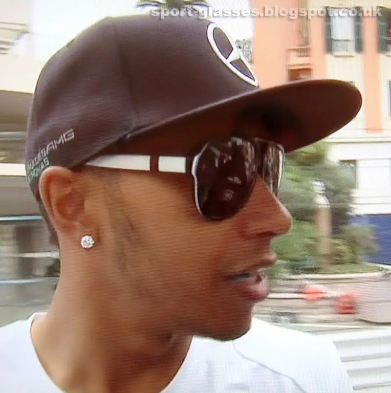 Lewis Hamilton Wearing Gucci Sunglasses at 2014 Monaco GP