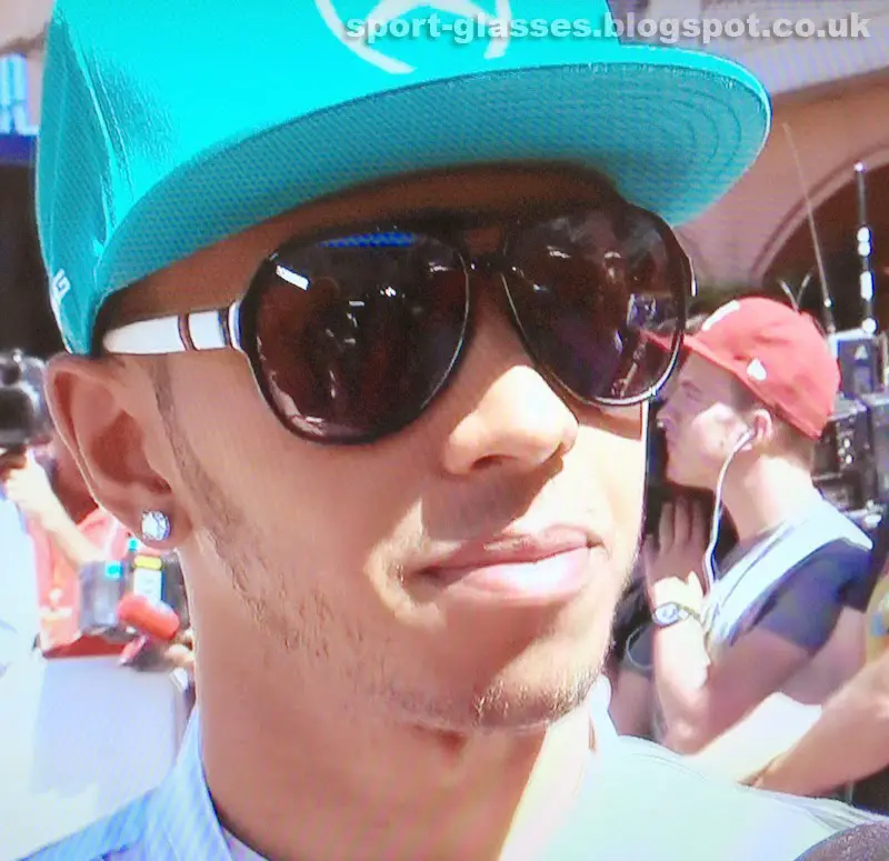 Lewis Hamilton Wearing Gucci Sunglasses at 2014 Monaco GP