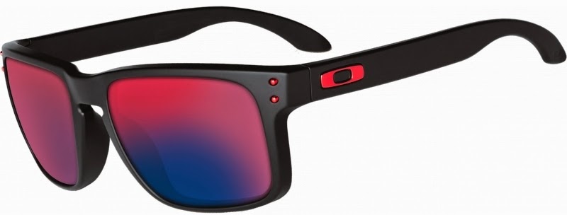 Oakley Holbrook Sunglasses Matte Black Red Iridium OO9102-36