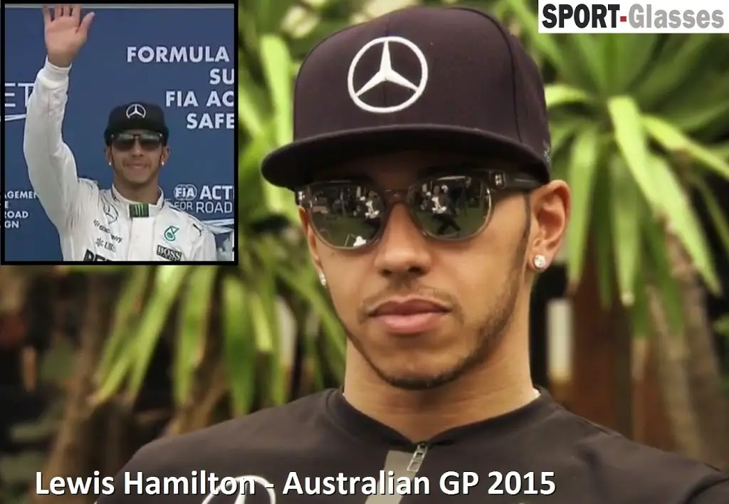 Lewis Hamilton Wearing Tom Ford & Dior Sunglasses at The Australian Grand Prix 2015