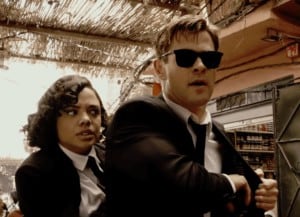 Chris-Hemsworth-and-Tessa-Thompson-wearing Police Sunglasses in Men-in Black: International 2