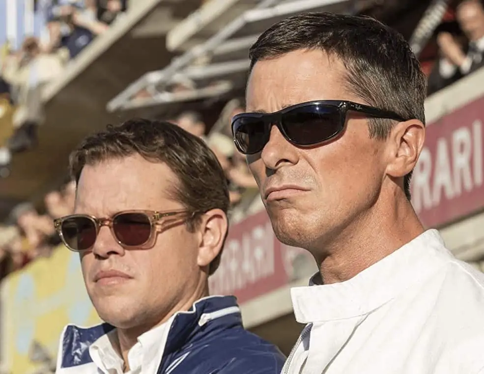Matt Damon and Christian Bale Wearing Ray-Ban Sunglasses in Ford v Ferrari (2019)