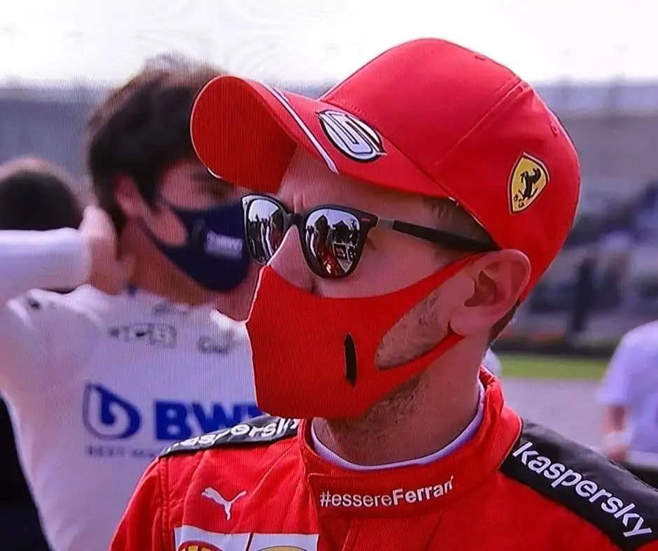 Sebastian Vettel wearing Ray-Ban Ferrari Sunglasses in 2020