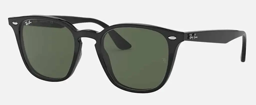 Ray-Ban RB4258 Sunglasses in Black with Green Lenses