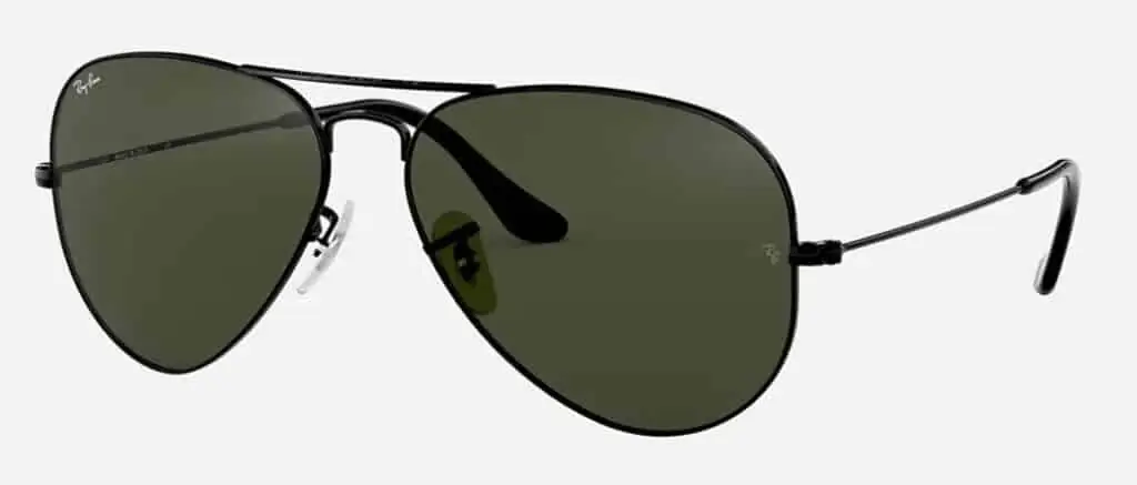 Ray-Ban Aviator Classic - RB3025 - Black with Green Lenses