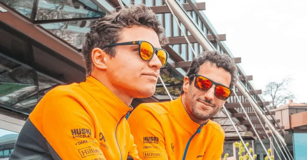 Lando Norris and Daniel Ricciardo Wearing McLaren SunGod Sunglasses - Featured Image